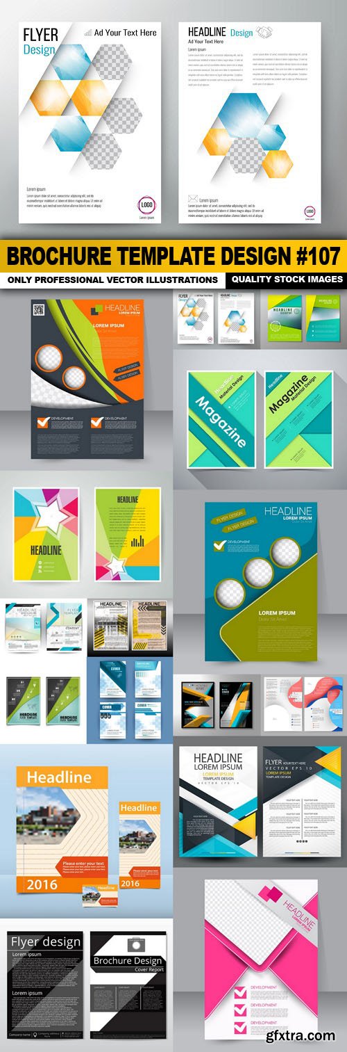 Brochure Template Design #107 - 15 Vector