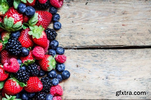 Fresh fruit on wooden board-5xUHQ JPEG