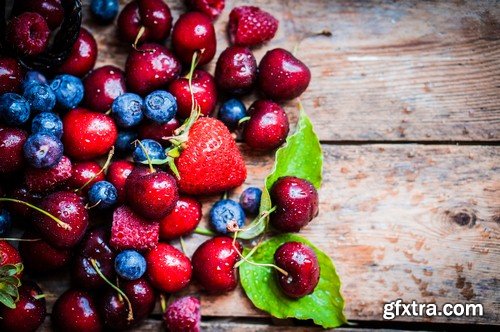 Fresh fruit on wooden board-5xUHQ JPEG