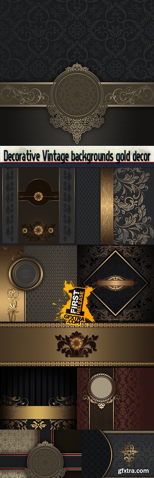 Decorative Vintage backgrounds gold decor