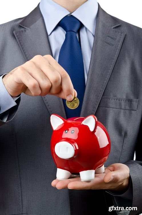 Business concept pig moneybox in hands