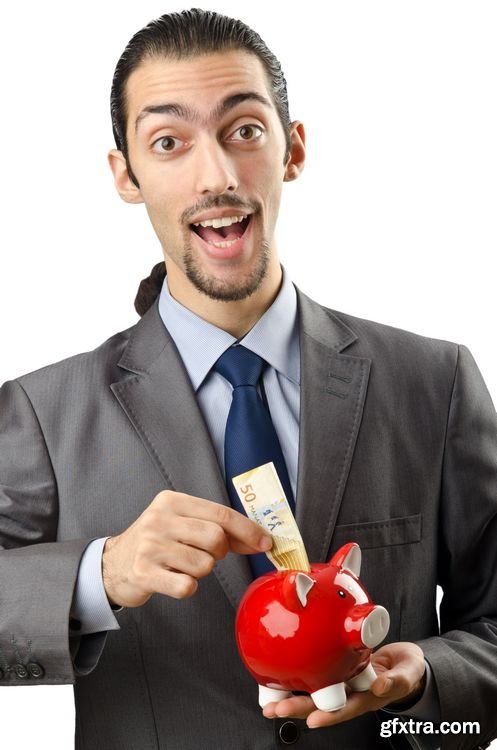 Business concept pig moneybox in hands