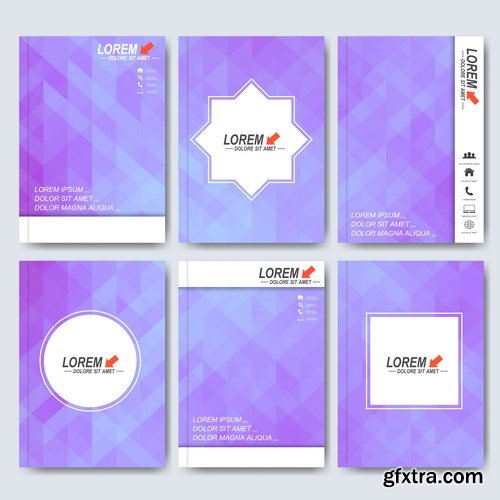 Modern Set of Brochures , Flyer, Booklet, Cover or Annual Report 4 - 18xEPS