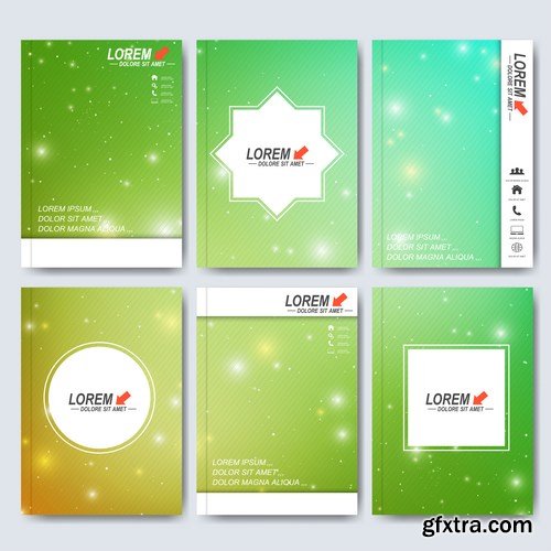 Modern Set of Brochures , Flyer, Booklet, Cover or Annual Report 4 - 18xEPS