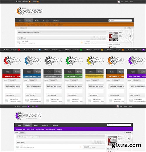 ThemesCorp - Aurora  v1.5.7.1 - 7 Colors Styles For XenForo