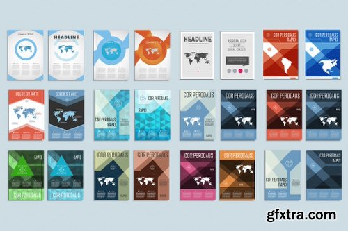 CreativeMarket Vector bundle brochures template 622407