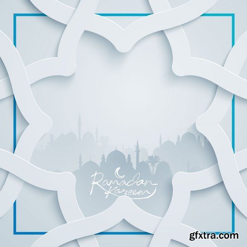 Eid Mubarak Papercut Style 5 - 48 EPS