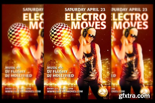 CreativeMarket Electro Moves Flyer 621266