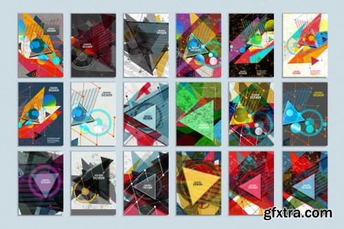 CreativeMarket Abstract geometric image bundle 622403