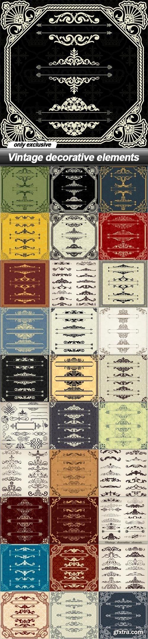 Vintage decorative elements - 30 EPS