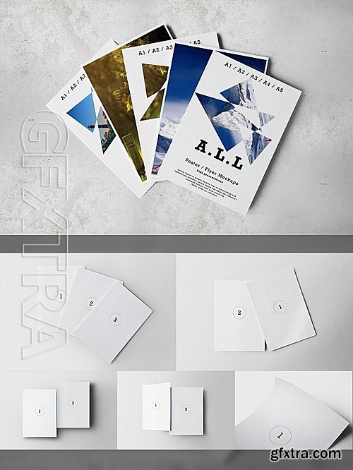 CM - A3-A4-A5 Flyer Mock-Ups BUNDLE 689843