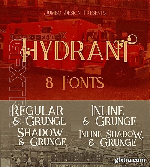 CM - Hydrant - Vintage Style Font 708064