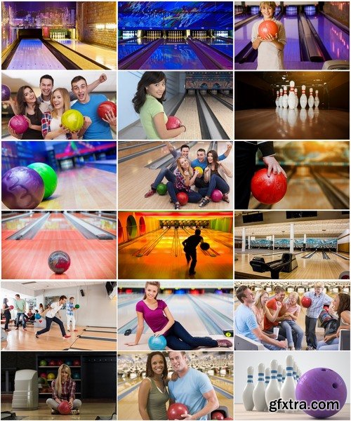 Collection bowling pin a skittle alley ball strike parquet path 25 HQ Jpeg