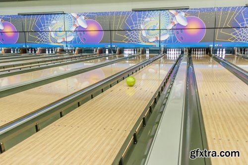 Collection bowling pin a skittle alley ball strike parquet path 25 HQ Jpeg