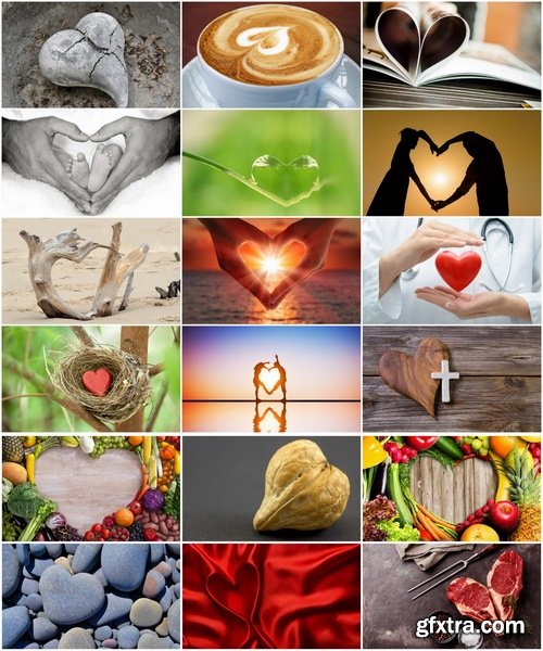 Collection heart conceptual illustration 25 HQ Jpeg