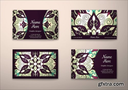 Collection of vector image flyer banner brochure business card 24-25 EPS