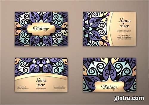 Collection of vector image flyer banner brochure business card 24-25 EPS