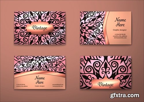 Collection of vector image flyer banner brochure business card 24-25 EPS