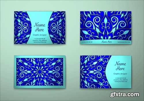 Collection of vector image flyer banner brochure business card 24-25 EPS