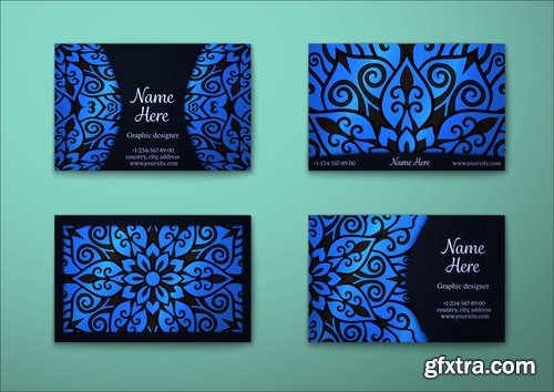 Collection of vector image flyer banner brochure business card 24-25 EPS