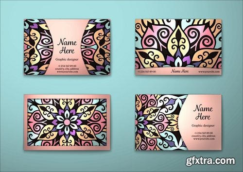 Collection of vector image flyer banner brochure business card 24-25 EPS