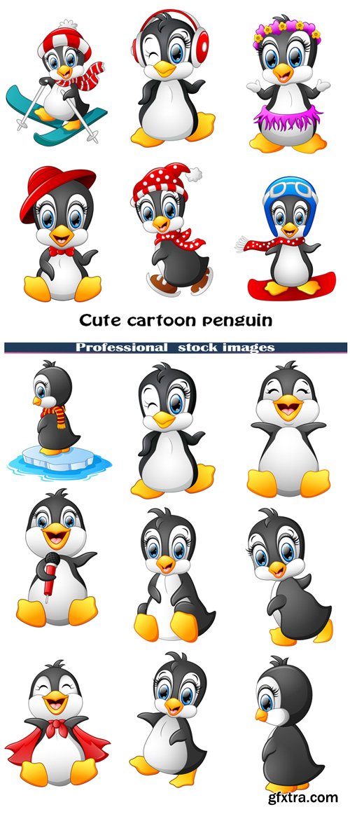 Cute cartoon penguin