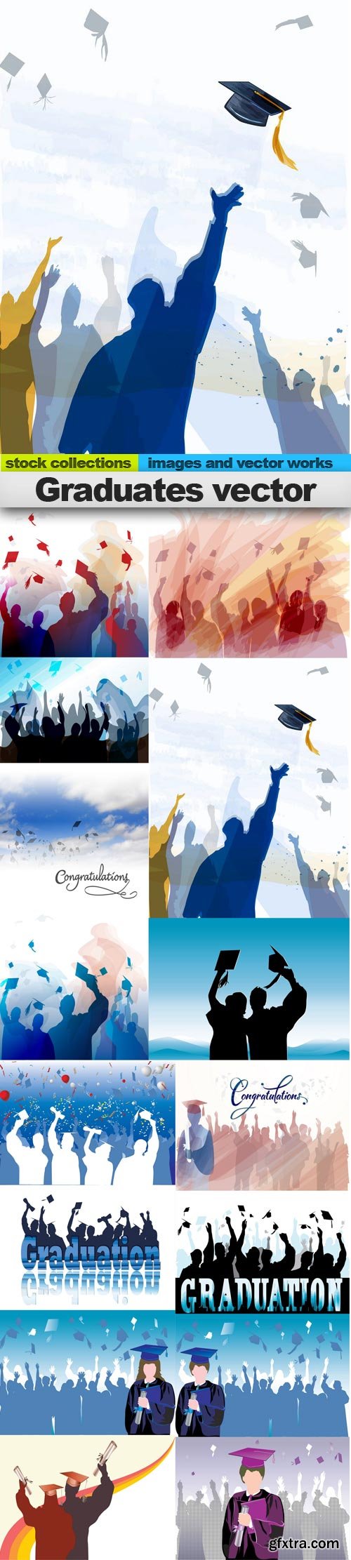 Graduates vector, 15 x EPS