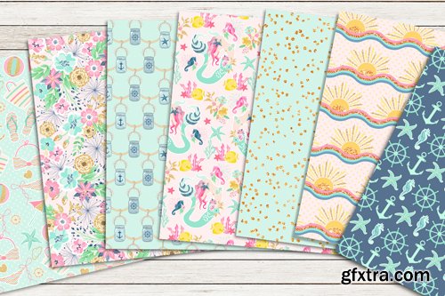 CreativeMarket - SUMMER digital papers 730366