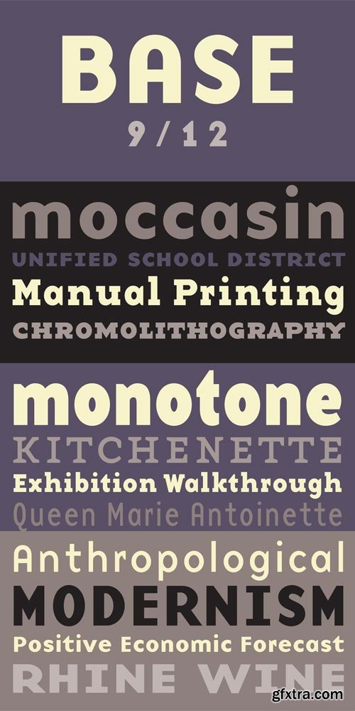 Base 9 and 12 Font Family $299