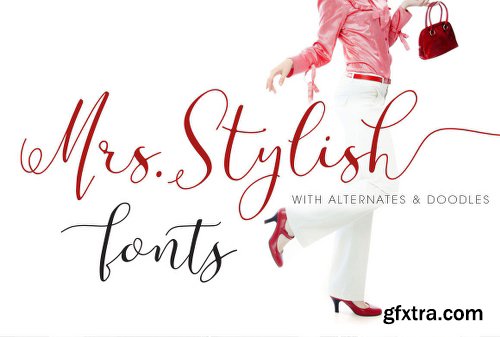 CreativeMarket Mrs Stylish Fonts+Extras 30%Off 725284