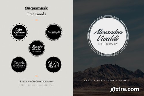 CreativeMarket Circle Logo & Badge Element Vol. 1 706358