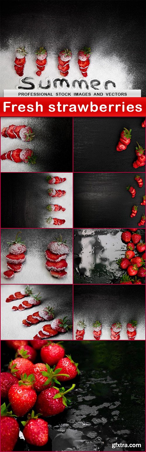 Fresh strawberries - 10 UHQ JPEG