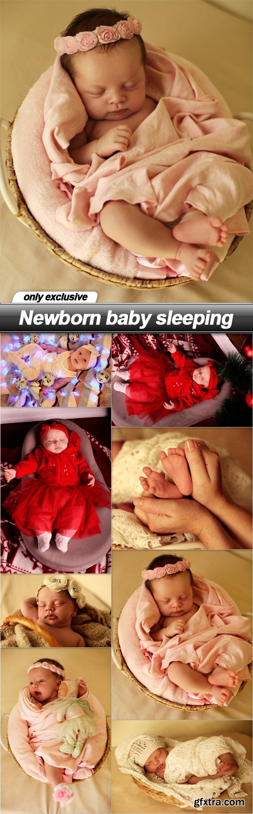 Newborn baby sleeping - 8 UHQ JPEG