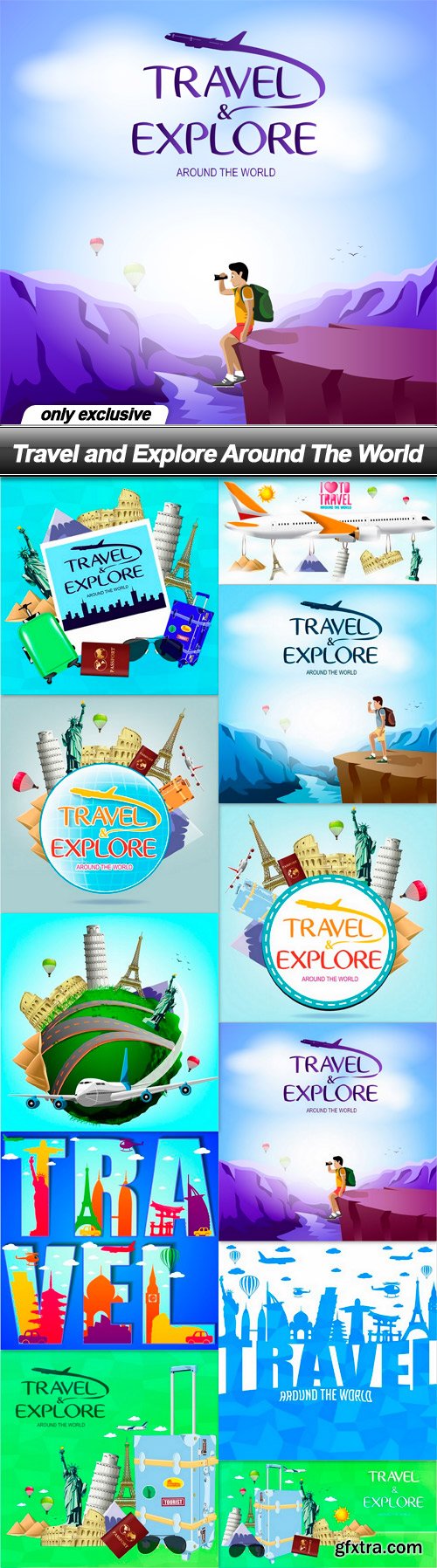 Travel and Explore Around The World - 11 EPS