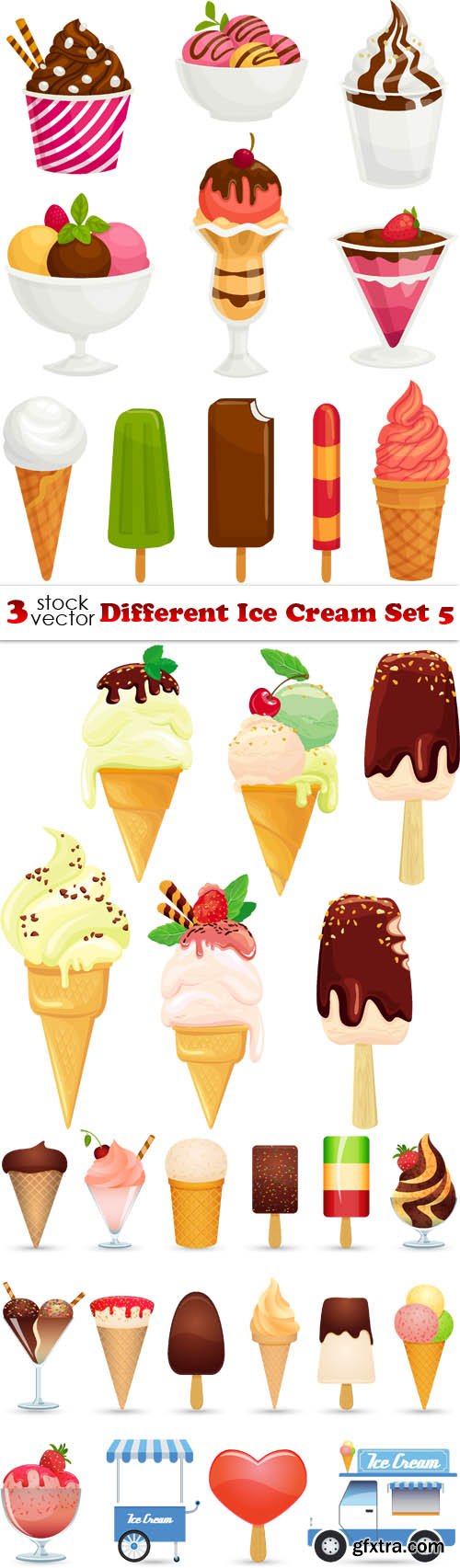 Vectors - Different Ice Cream Set 5