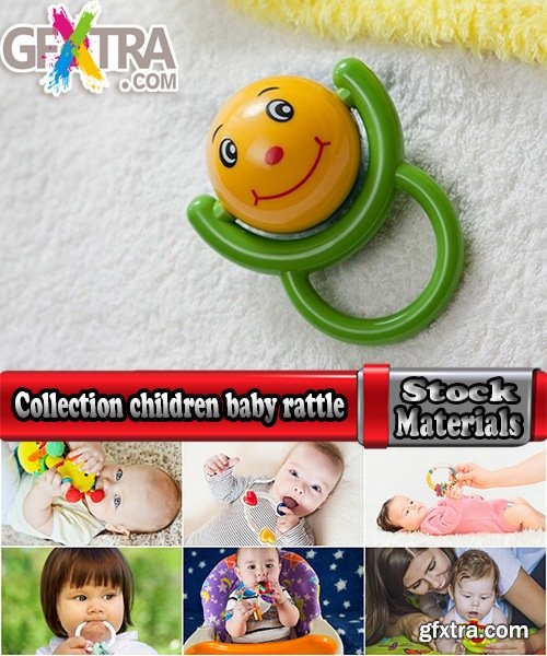 Collection children baby rattle with a children's toy 25 HQ Jpeg