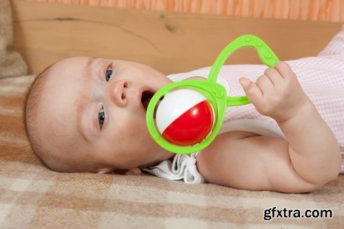 Collection children baby rattle with a children's toy 25 HQ Jpeg