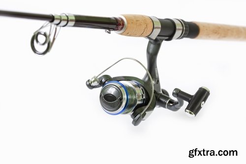 Collection and a spinning reel fishing rod fishing line 25 HQ Jpeg