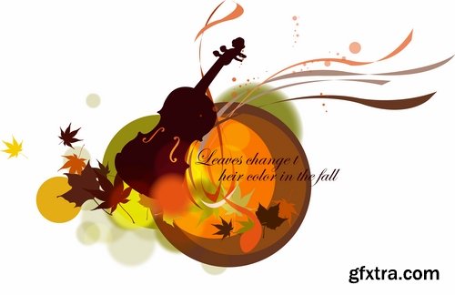 Collection violinist musician violin vector image 25 EPS