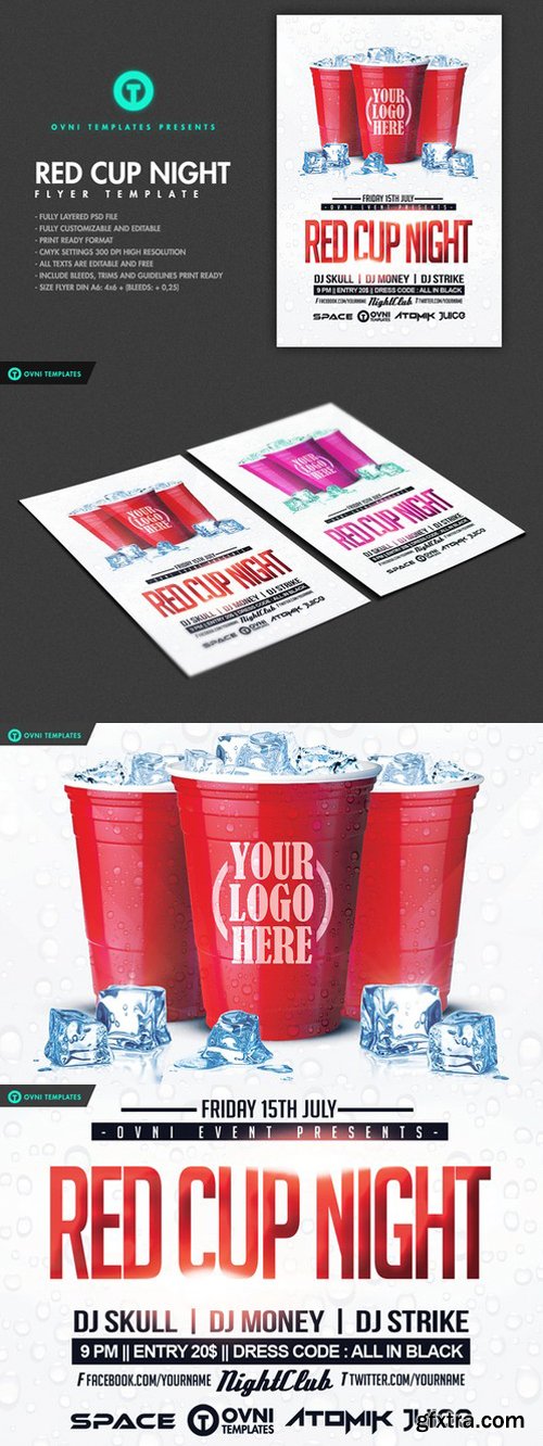CM - RED CUP Night Flyer Template 718789