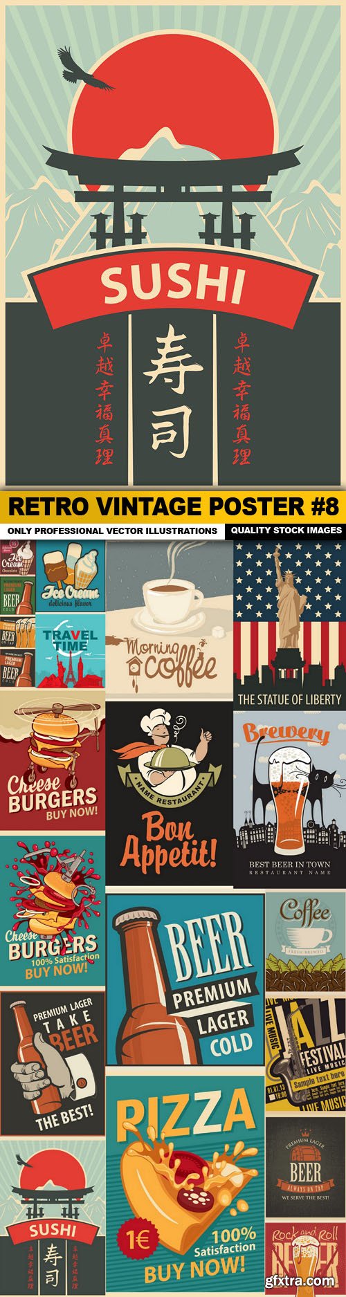 Retro Vintage Poster #8 - 20 Vector