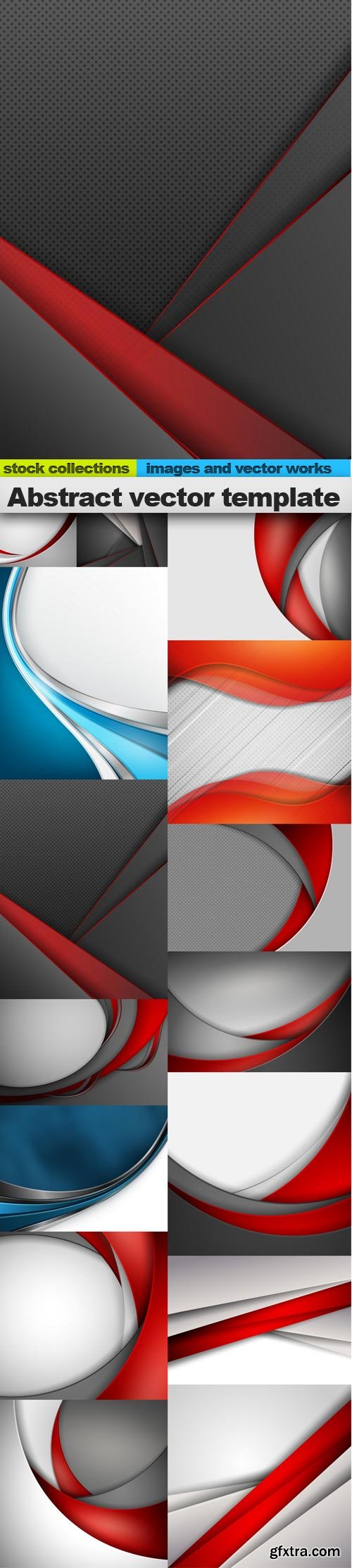 Abstract vector template,  15 x EPS