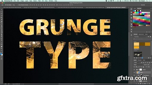 Photoshop: Grunge Text with Custom Brushes