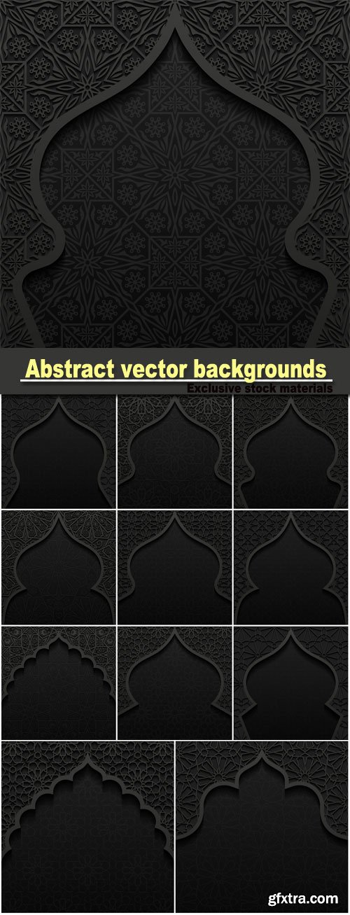 Abstract vector backgrounds with traditional ornaments