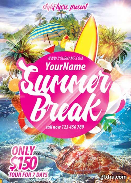 Summer Break V1 PSD Flyer Template