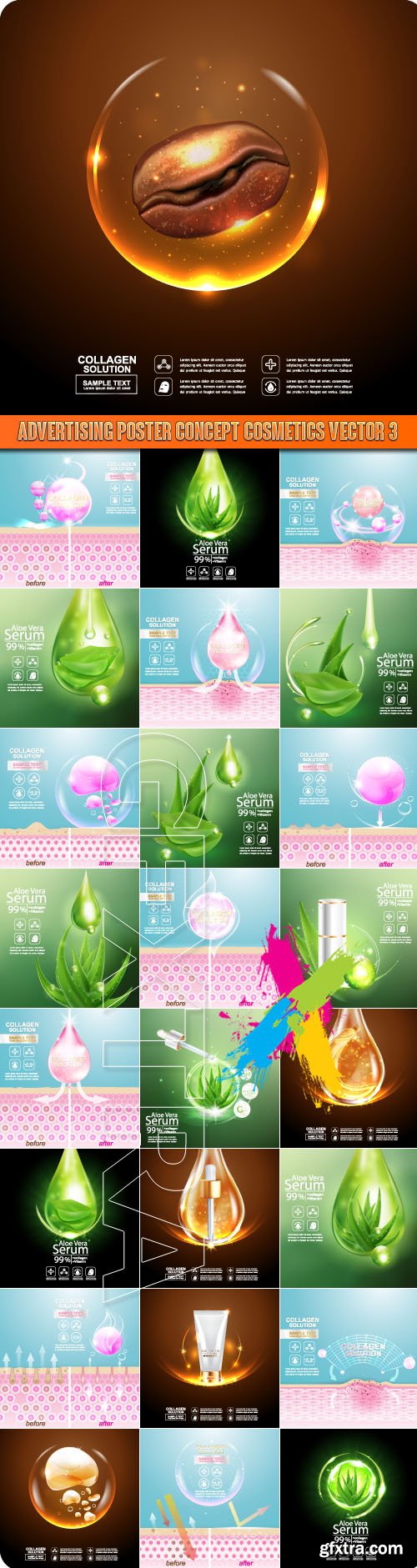 Advertising Poster Concept Cosmetics vector 3