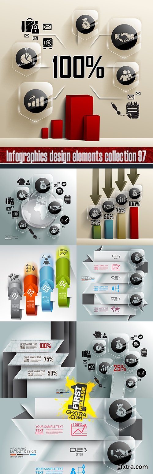 Infographics design elements collection 97