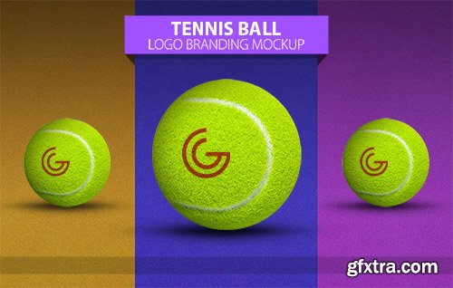 PSD Mock-Up - Tennis Ball Logo Branding