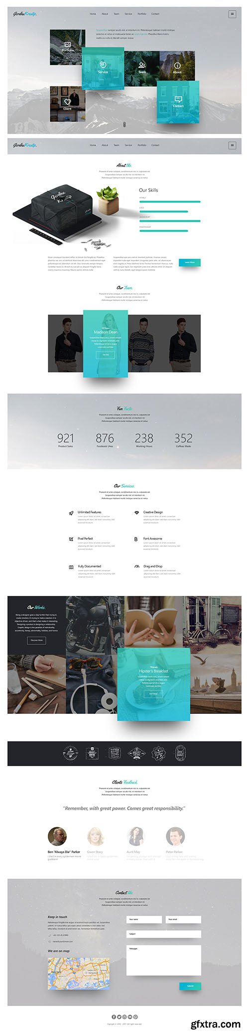 PSD Web Template - GerdhuKreatip v2.0 - Agency Portfolio Theme