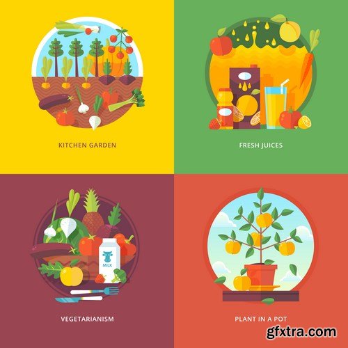 Flat Vector Design 42 - 25xEPS